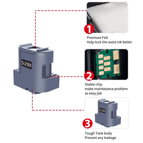 S210125 S2101 SC23MB Maintenance Box Replacement for Epson SC-F170 F160 F100 F130 F150 Printer(1 Pack)