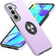 thumbnail image 1 of S22 Plus Case, Galaxy S22 Plus Case with HD Screen Protector, [Military Grade] Shockproof Protection Case with 360° Magnetic Ring Holder Kickstand Case for Samsung Galaxy S22 Plus, Purple, 1 of 16