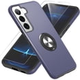 thumbnail image 1 of S22 Plus Case, Samsung Galaxy S22 Plus Case with HD Screen Protector, [Military Grade] Shockproof Protection Case with 360° Magnetic Ring Holder Kickstand Case for Galaxy S22 Plus, Blue, 1 of 16