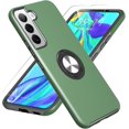 thumbnail image 1 of S22 Plus Case, Samsung Galaxy S22 Plus Case with HD Screen Protector,  [Military Grade] Shockproof Protection Case with 360° Magnetic Ring Holder Kickstand Case for Galaxy S22 Plus, Green, 1 of 16