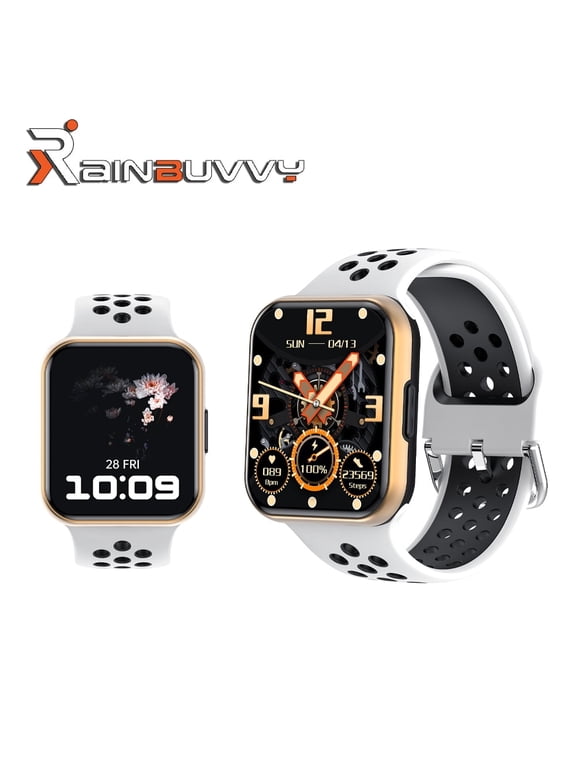 S226 1.72-inch Unisex Smartwatch, Fitness Tracker, IP68 Waterproof Activity Tracker, 300mAh, Customizable Watch Face, Compatible with iPhone iOS and Android Phones