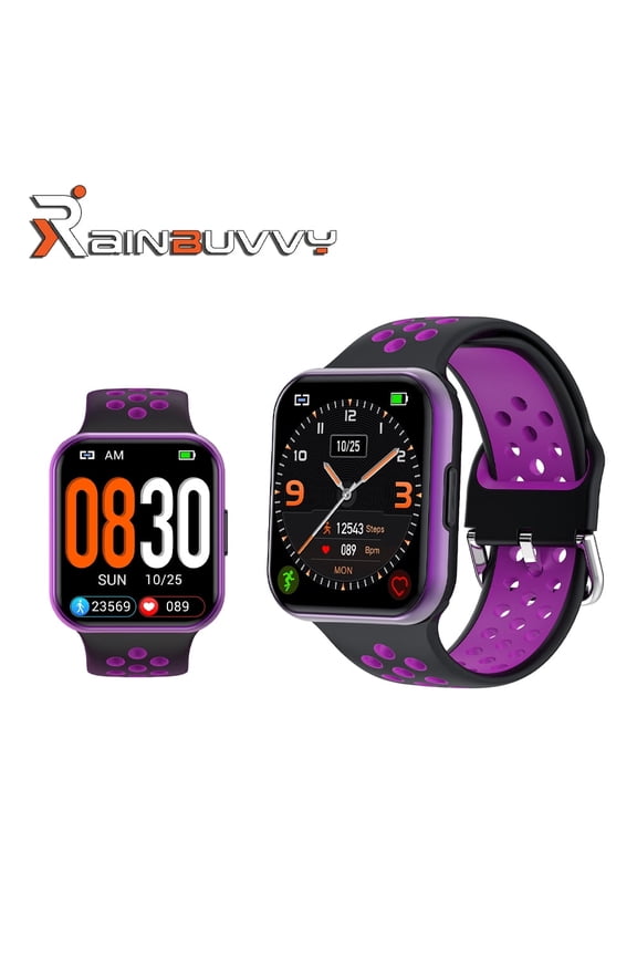 S226 1.72-inch Unisex Smartwatch, Fitness Tracker, IP68 Waterproof Activity Tracker, 300mAh, Customizable Watch Face, Compatible with iPhone iOS and Android Phones