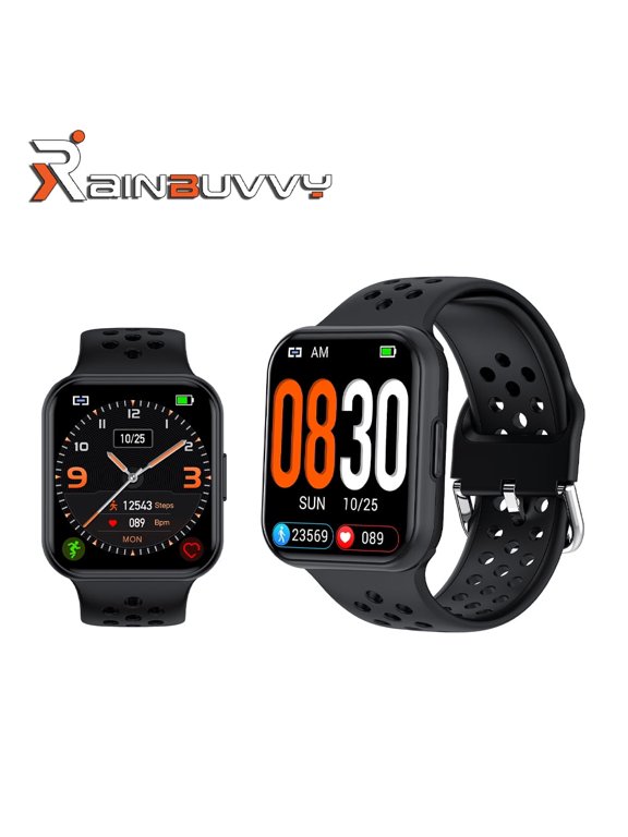 S226 1.72-inch Unisex Smartwatch, Fitness Tracker, IP68 Waterproof Activity Tracker, 300mAh, Customizable Watch Face, Compatible with iPhone iOS and Android Phones