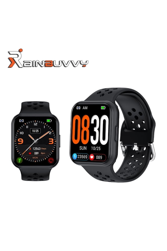 S226 1.72-inch Unisex Smartwatch, Fitness Tracker, IP68 Waterproof Activity Tracker, 300mAh, Customizable Watch Face, Compatible with iPhone iOS and Android Phones