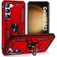 thumbnail image 1 of S23 Case for 23 Phone Case,Heavy Duty Drop Protection Rugged Shockproof/Dust Proof Military Protective Tough Durable Phone Cover for Samsung Galaxy S23 Red Case, 1 of 13