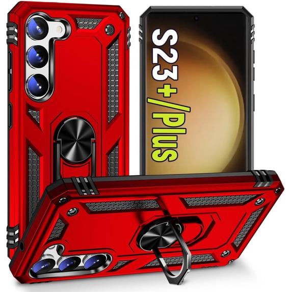S23+ Case: for Samsung Galaxy S23 Plus Case for S23 Plus,Heavy Duty Drop Protection,Military Protective Tough Durable Phone Cover,S23 Plus Case Red