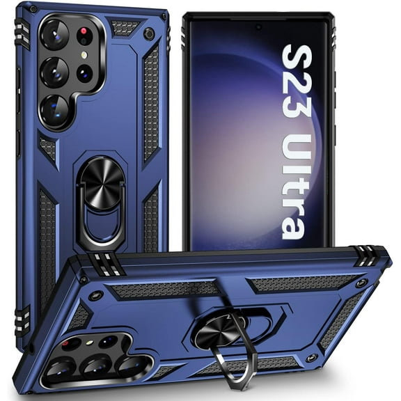 S23 Ultra Phone Case, for Samsung Galaxy 23 Ultra Case with Stand [Shockproof Protection Cover] for S23 Ultra Case Blue