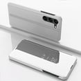 thumbnail image 1 of S24 Plus Case Compatible with Galaxy S24 Plus Cell Phone Case with Kickstand, PU Leather, Clear View Mirror Flip Cover Shockproof Protective Cover for Samsung Galaxy S24 Plus, Silver, 1 of 8