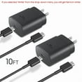 thumbnail image 1 of S25 S24 S23 S22 Samsung Fast Charger USB Type C Charger,25W Android Phone Charger Fast Charging Block & 10FT USB C Chargers Cable Cord for Samsung Galaxy S25/S24/S23/S22/S21/S20/Plus/Ultra/FE,Black, 1 of 6