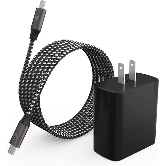 S25 S24 S23 S22 Ultra Charger, 45W USB-C Super Fast Charger Type C PPS/PD Wall Charging Block for Samsung Galaxy S25/S24/S23/S22 Ultra/S22 Plus/S20 Ultra/Note 10+, Galaxy Tab(6.6ft Cable, Black)