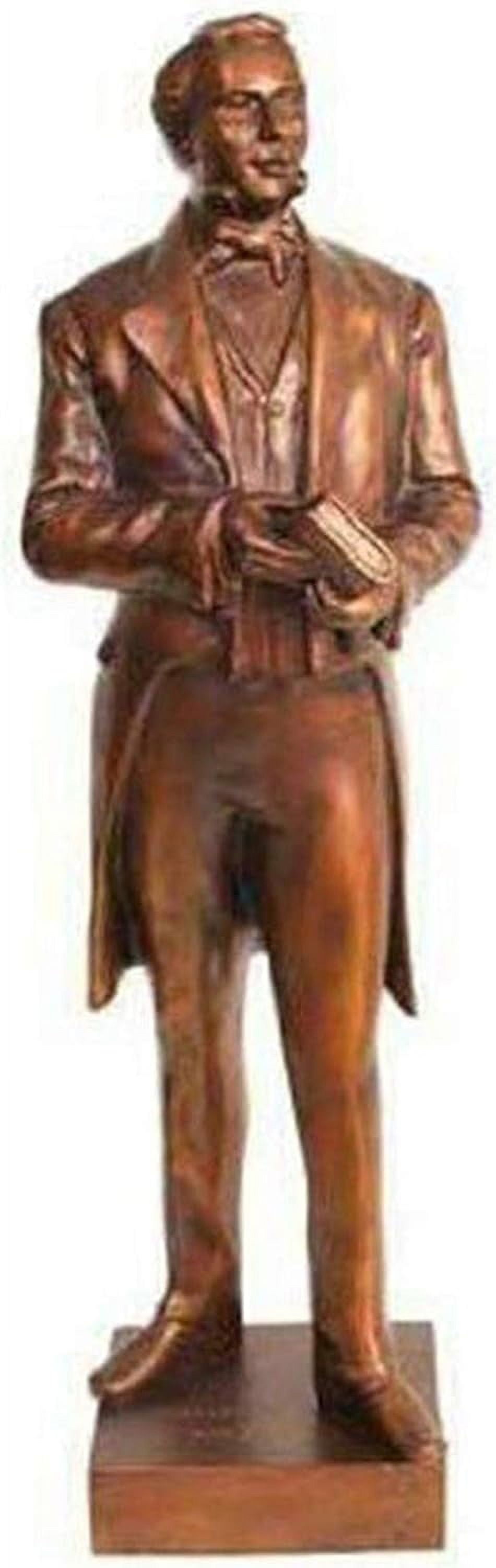 S25B Statue Joseph Smith Bronze 10" Cultured Marble Mormon LDS CTR