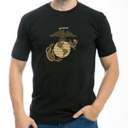 S27-MC2-BLK-03 30 Single Tee Us Marine 2, Black, Large