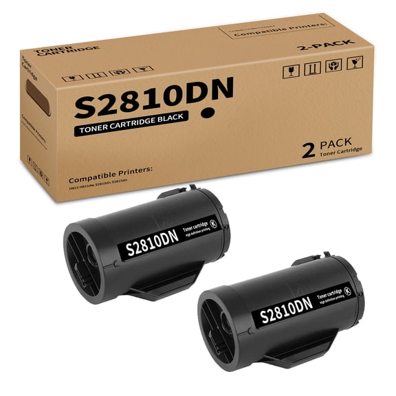 S2810DN High Yield Black 2 Pack Toner Cartridge Replacement for DELL 47GMH Compatible with H815 H815dw S2810dn S2815dn Printer