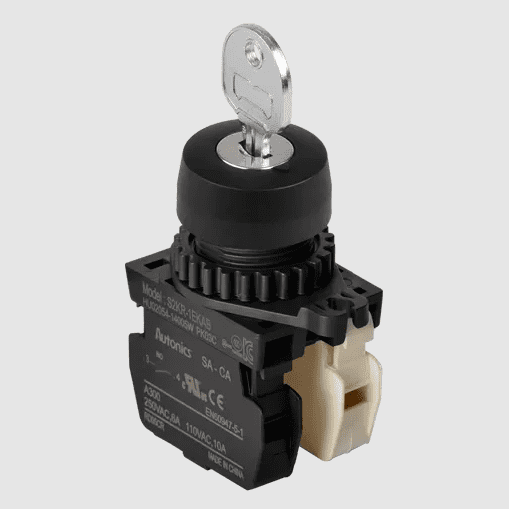 S2KR-4CKABM Autonics Key Select Switch 3-Position 1-N/O, 1-N/C