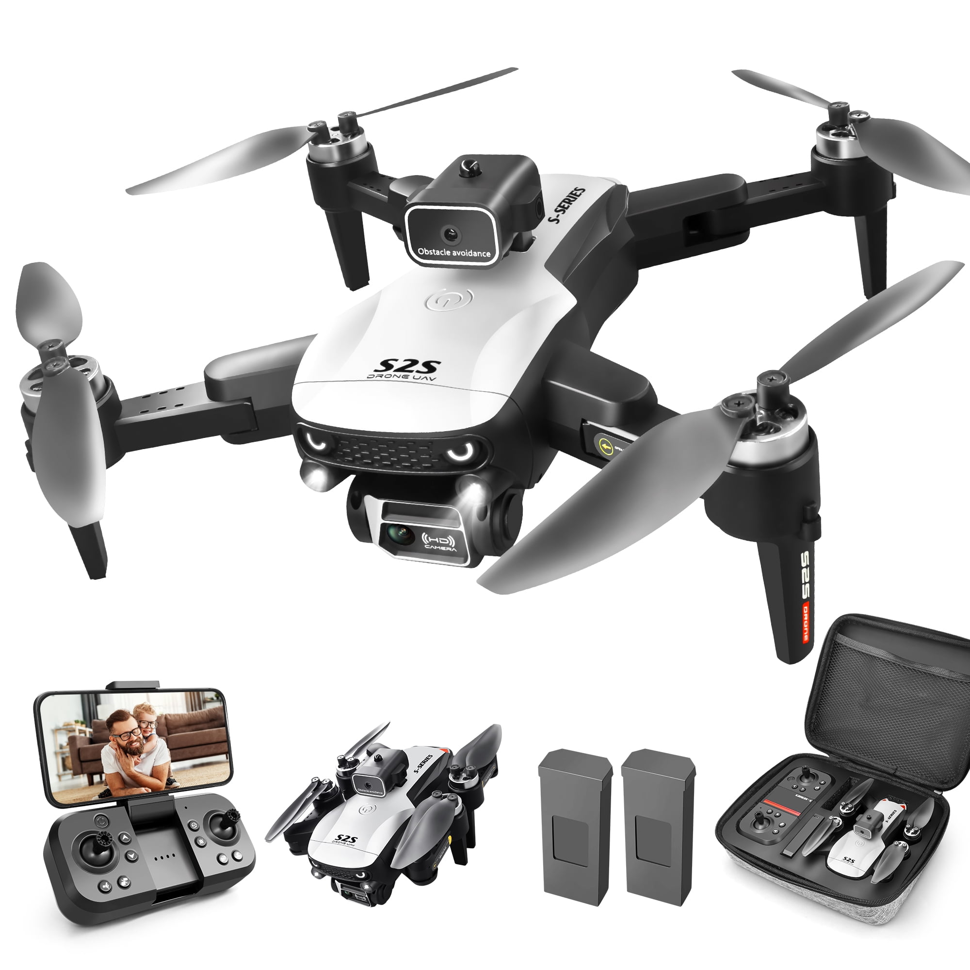 S2S Drone 8K HD Professional Brushless Drones 8K HD Aerial Photography Dual  Camera Obstacle Avoidance Quadrotor UVA, Optical Flow Remote Control