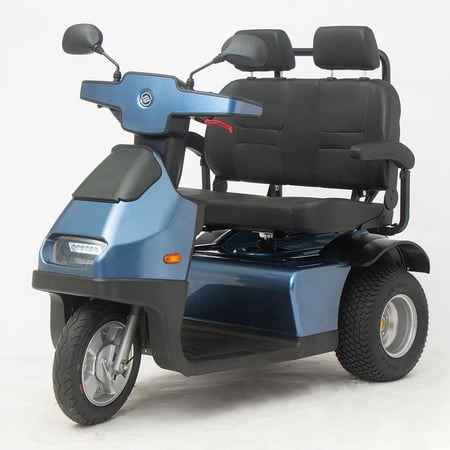 S3 DUO 3 Wheel Electric Vehicle for two by Afikim EV-Blue