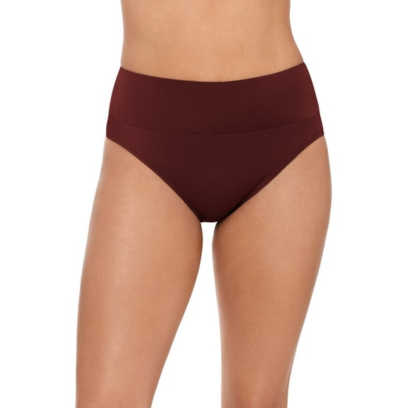 Women's S3 Smoothing Ultra-Banded High-Waist Bikini Bottoms - Sangria