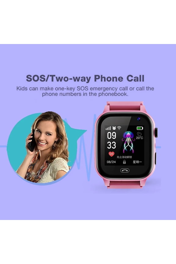 S30 Smart Watch with HD Video Call, GPS Location Tracker, Camera, Music and Life Waterproof, 1.44" Color Display, Parental Controls, SOS and Safety Alerts, Gift for Boy and Girl