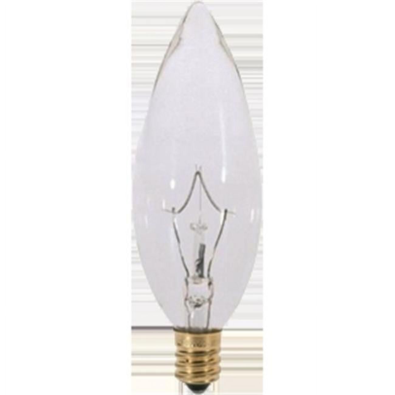S3282 25W Clear Candelabra Base Torpedo Bulb Pack of 25