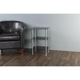 thumbnail image 1 of S33-A Small 3-Shelf Unit, Black Glass and Chrome, 1 of 5
