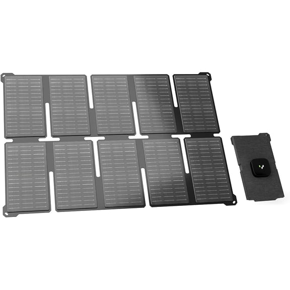 S35 Solar Panel 35W with USB-A and USB-C Ports,25% High Efficiency Folding Solar Panel,Portable Solar Charger Compatible with Phones,Power Bank,IP68 Waterproof Solar Charger for Backpacking