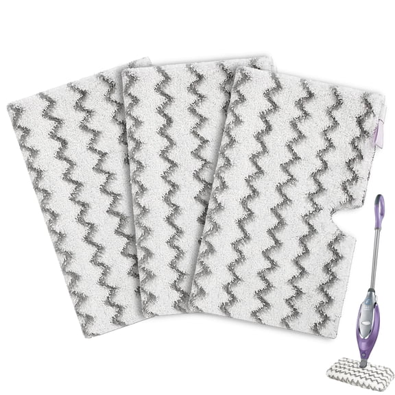 S3501 S3601 Steam Mop Replacement Pads for Shark S3501 S3601 S3550 S3801 S3901 S3601D S3801CO S3901D S3455K S2902 SE450 Steam and Scrub Pocket Mop Steamer Pads Washable,3 Pack