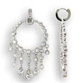 thumbnail image 1 of Rhodium 925 Sterling Silver Earrings with Top Grade Crystal in Clear for Women Clear Stone Color Style S37108, 1 of 1