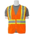 thumbnail image 1 of S383P Mesh ANSI Class 2 Zippered Vest with Contrasting Trim in Hi-Viz Orange, 3X, 1 of 1
