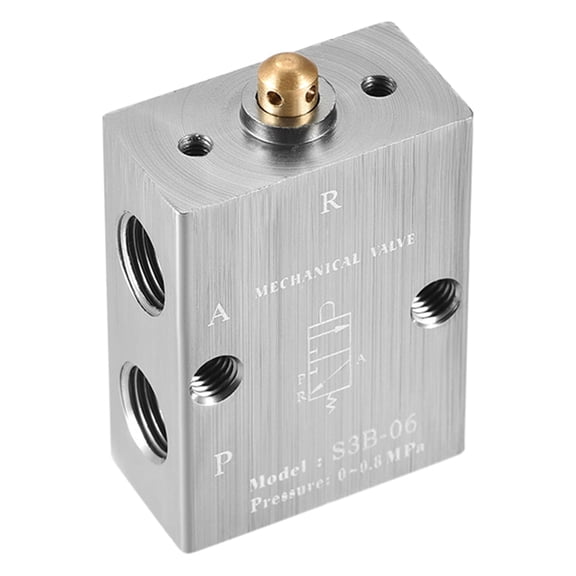 S3B-06 2 Position 3 Ways 1/8" PT Manual Handle Control Pneumatic Solenoid Mechanical Valve