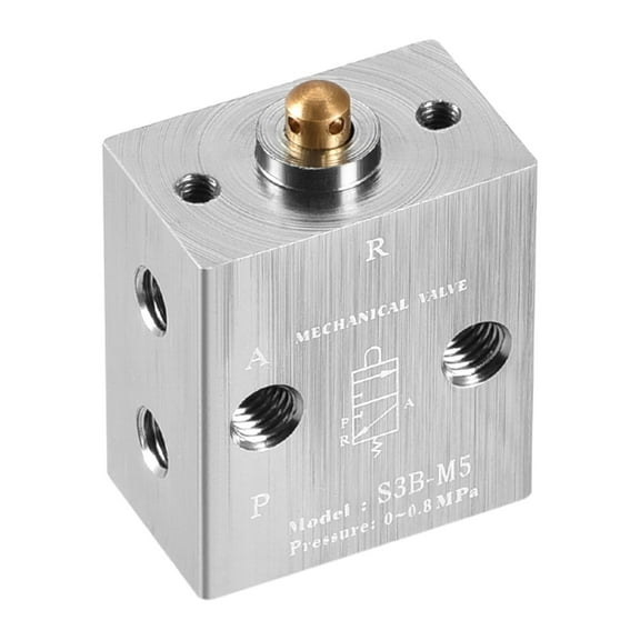 S3B-M5 2 Position 3 Ways M5 Manual Handle Control Pneumatic Solenoid Mechanical Valve