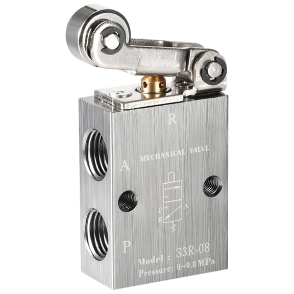 S3R-08 2 Position 3 Ways 1/4" PT Manual Hand Pull Pneumatic Solenoid Mechanical Valve