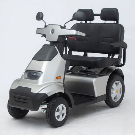 S4 DUO two seat Electric Vehicle by Afikim-Silver-9.3 MPH-550 lbs