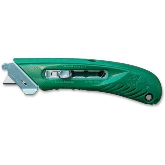 Pacific Handy Cutter S4R Safety Cutter, Retractable Utility Knife with an Ergonomical Design, Bladeless Tape Splitter, Steel Guard for Safety and Damage Protection, for Warehouse and In-Stor