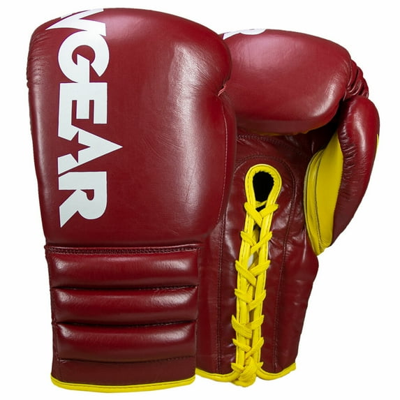 S4 Sentinel Lace Pro Leather Gel Boxing Gloves - Ring Red