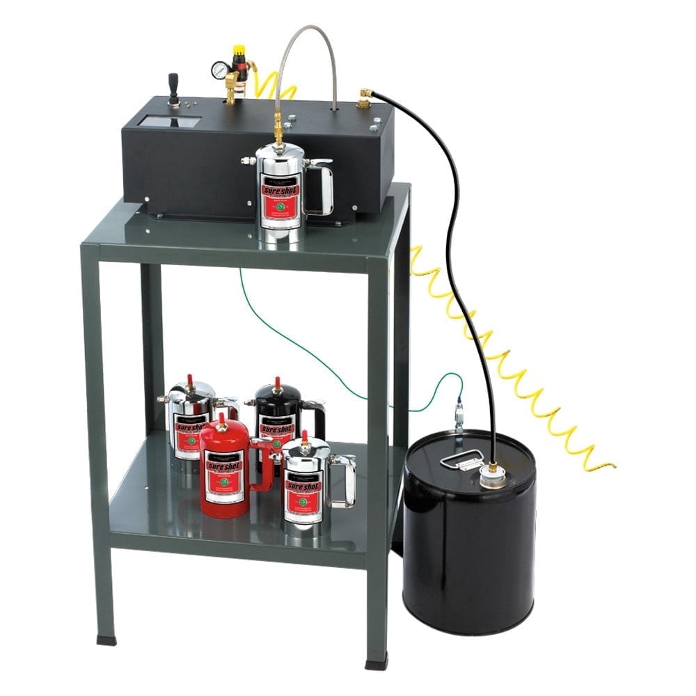 Milwaukee SureShot Refill Station, S405A, Works with Model A Cans, Includes Table Legs