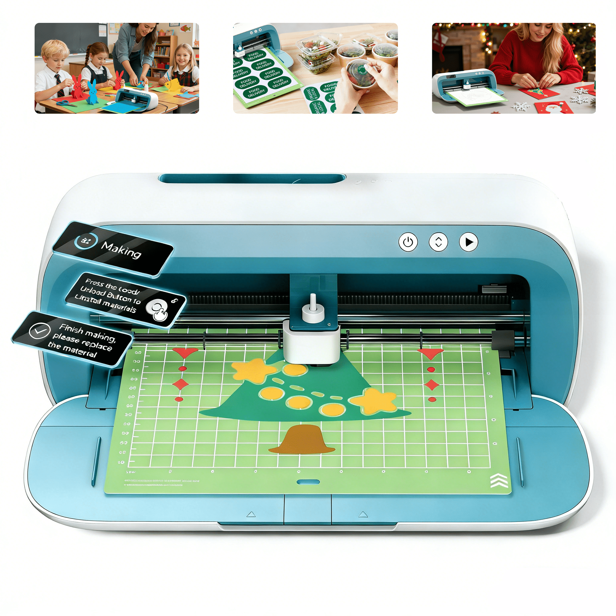 S41 Vinyl Cutter - Enhanced Edition S41 Cutter DIY Essential Starter Kit | Portable Sticker Maker, Smart Decal Production Tool for Room Decor, Heat Transfer Film, Cardstock, Paper Crafts