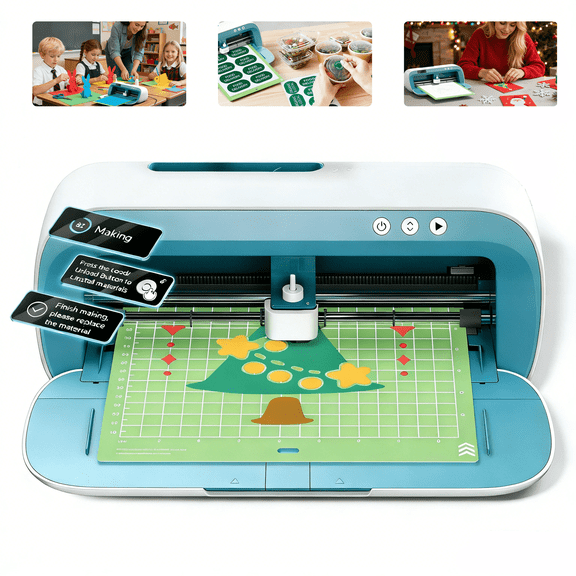 S41 Vinyl Cutter - Enhanced Edition S41 Cutter DIY Essential Starter Kit | Portable Sticker Maker, Smart Decal Production Tool for Room Decor, Heat Transfer Film, Cardstock, Paper Crafts