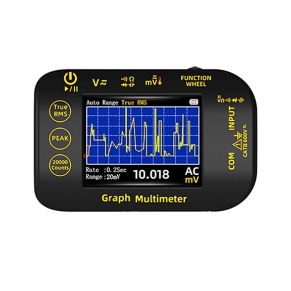 S450 Smart Graphic Multimeter with 20000 Counts, Dual-Mode Digital Meter for PV Solar Testing, Data Logging via USB, 2.8" TFT Display