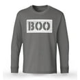 thumbnail image 1 of S4E Men's Distressed Boo Halloween Long Sleeve ShirtX-Large Charcoal, 1 of 4