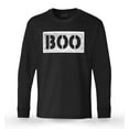 thumbnail image 1 of S4E Men's Distressed Boo Halloween Long Sleeve ShirtXX-Large Black, 1 of 4