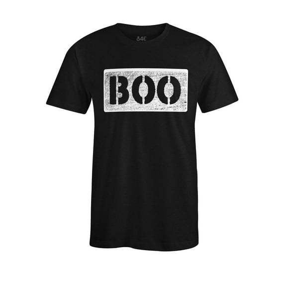 S4E Men's Distressed Boo Halloween T-Shirt XX-Large Black