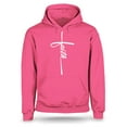 thumbnail image 1 of S4E Men's Faith Cross Religious Hoodie Sweatshirts Medium Heliconia Pink, 1 of 4