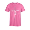 thumbnail image 1 of S4E Men's Faith Cross Religious T-Shirt XXX-Large Azalea Pink, 1 of 4