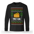 thumbnail image 1 of S4E Men's Fruit Cake Christmas Holiday Long Sleeve ShirtLarge Black, 1 of 4