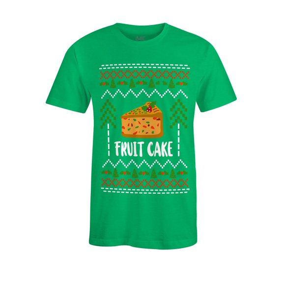 S4E Men's Fruit Cake Christmas Holiday T-Shirt Large Irish Green