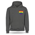 thumbnail image 1 of S4E Men's Gay Rainbow Heart LGBTQ Pride Hoodie Sweatshirts Small Charcoal, 1 of 4