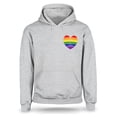 thumbnail image 1 of S4E Men's Gay Rainbow Heart LGBTQ Pride Hoodie Sweatshirts XXX-Large Sports Grey, 1 of 4