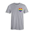 thumbnail image 1 of S4E Men's Gay Rainbow Heart LGBTQ Pride T-Shirt XX-Large Sports Grey, 1 of 4