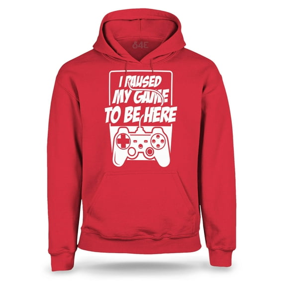 S4E Men's I Paused My Game to Be Here Hoodie Sweatshirts XXX-Large Red