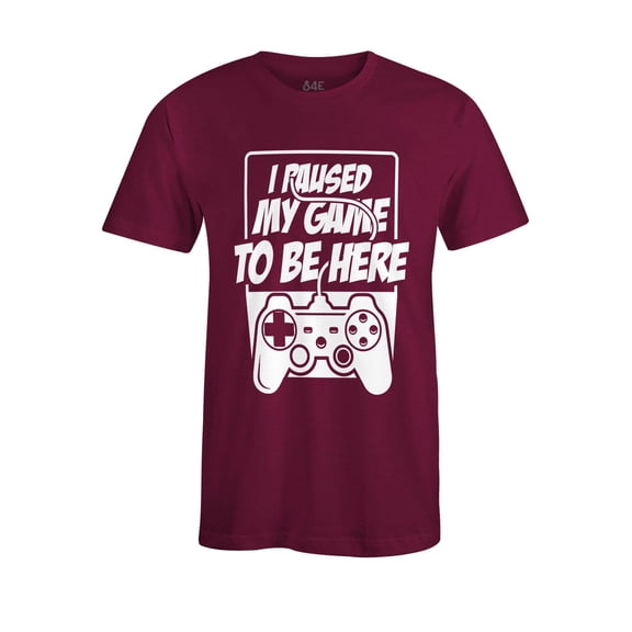 S4E Men's I Paused My Game to Be Here T-Shirt Small Maroon